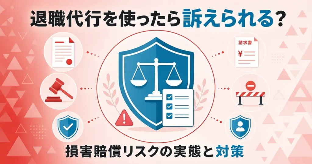 退職代行を使ったら訴えられる？損害賠償リスクの実態と対策
