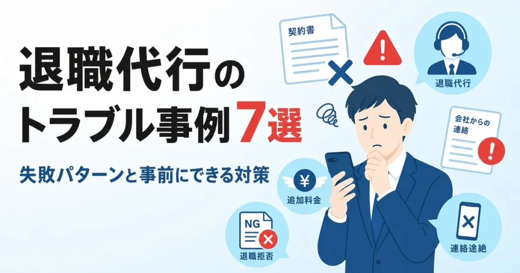 退職代行のトラブル事例7選｜失敗パターンと事前にできる対策