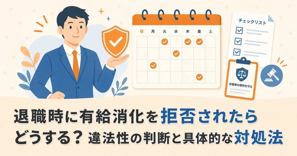 退職時に有給消化を拒否されたらどうする?違法性の判断と具体的な対処法